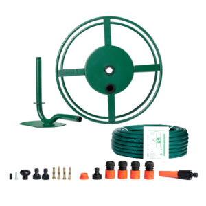 Powder Coated hose reel 30 meter 12 mm Complete with Hosepipe and Fittings